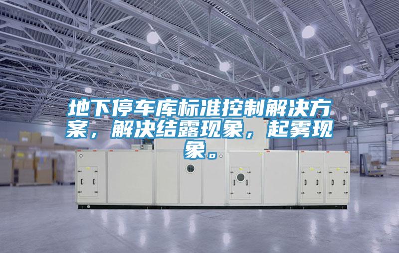 地下停車庫標準控制解決方案,解決結露現(xiàn)象,起霧現(xiàn)象。